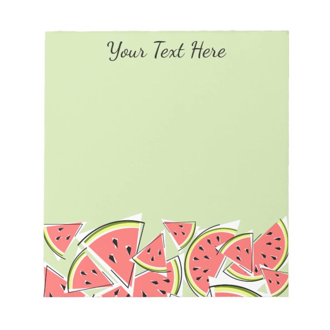 Watermelon Green Text Notepad (Front)