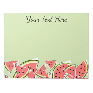 Watermelon Green Text Notepad