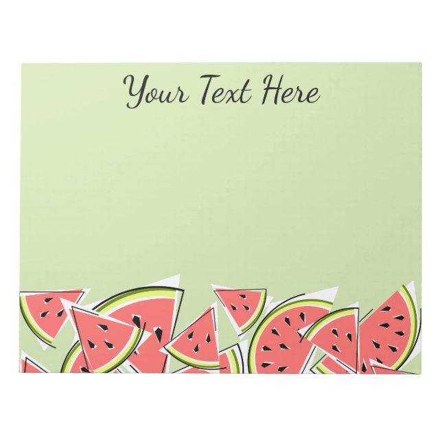 Watermelon Green Text Notepad (Front)