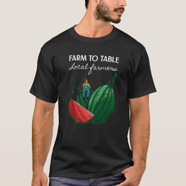 Watermelon  Grow My Own Vegetable Local Farmer T-Shirt (Front)
