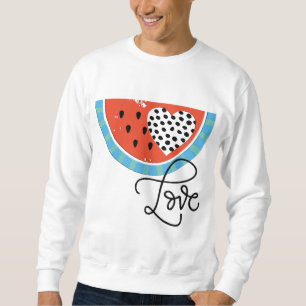 Watermelon Heart Love Fruit Pool Party Swim Sweatshirt