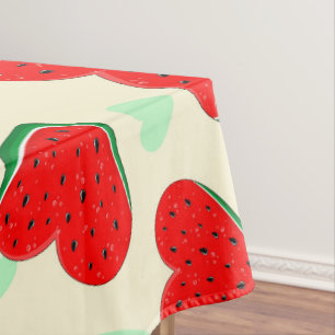 Watermelon Heart Valentine's Day Free Palestine Tablecloth