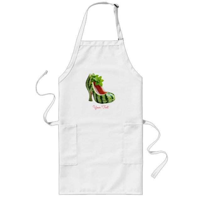 Watermelon High Heel – Juicy Summer Style Long Apron (Front)