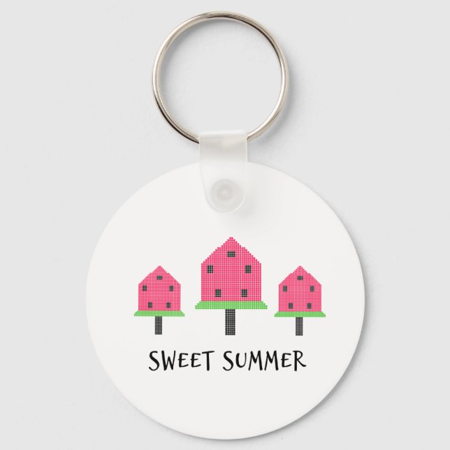 Watermelon ice cream keychain (Front)