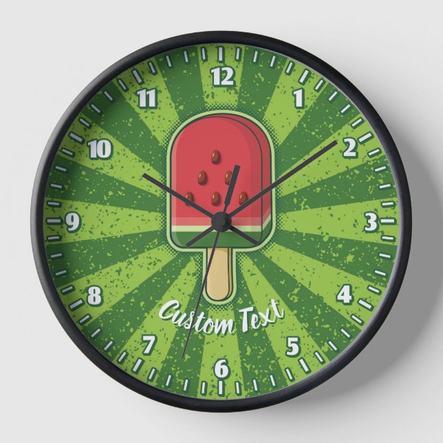 Watermelon Ice Cream Stick Clock (Front)