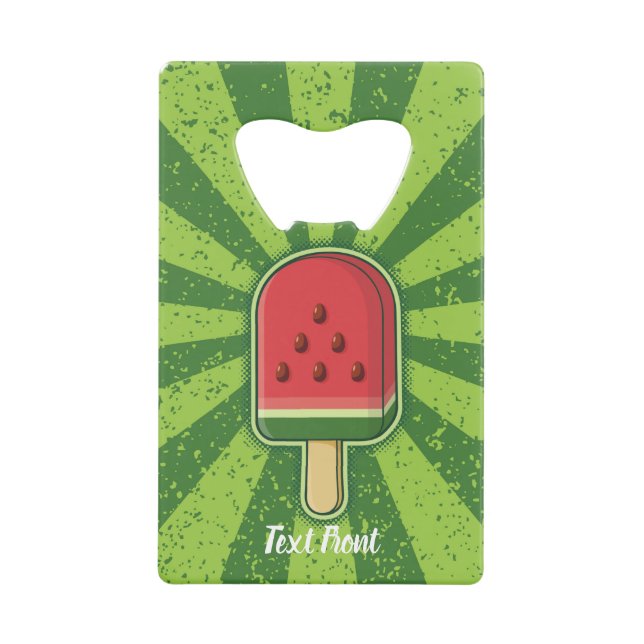 Watermelon Ice Cream Stick Credit Card Bottle Opener (Front)