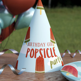 Watermelon Ice Pop Birthday Personalized Party Hat