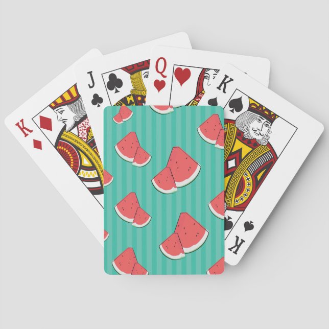 Watermelon Illustration Playing Cards (Back)