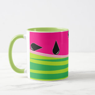 Watermelon Imprimer la tasse de café en vert et ro