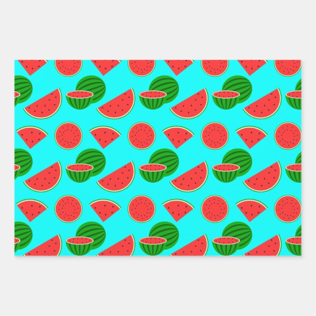 Watermelon Inspired Wrapping Paper Coordinates (Front)