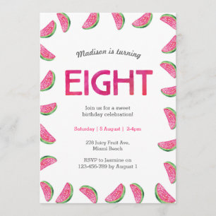 Watermelon invitation anniversaire 8e anniversaire