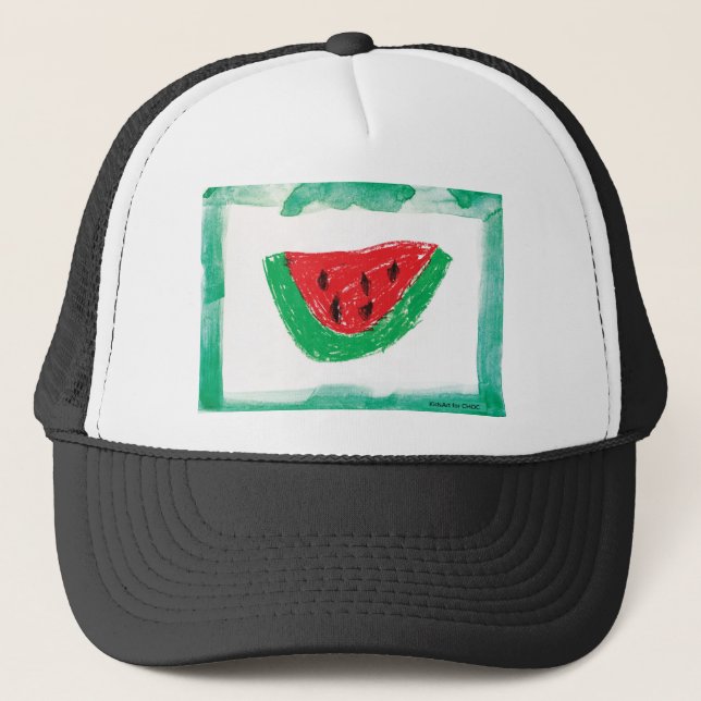 Watermelon - Kids Art for CHOC Trucker Hat (Front)
