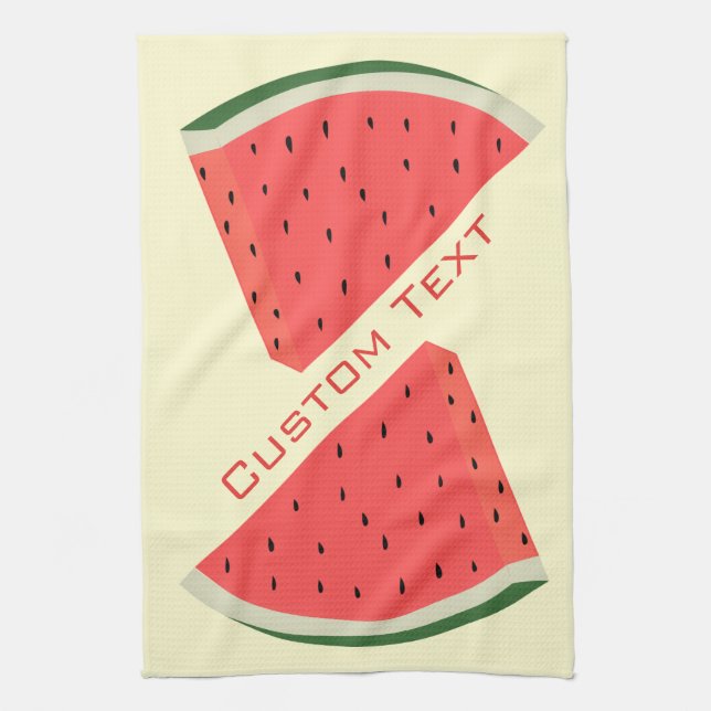 Watermelon Kitchen Towel with Custom Text (Vertical)