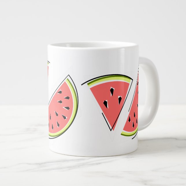 Watermelon Line Large Coffee Mug (Front Right)
