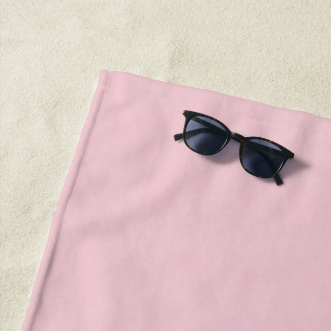 Watermelon Lollipop Pink Solid Colour  Beach Towel (In Situ)
