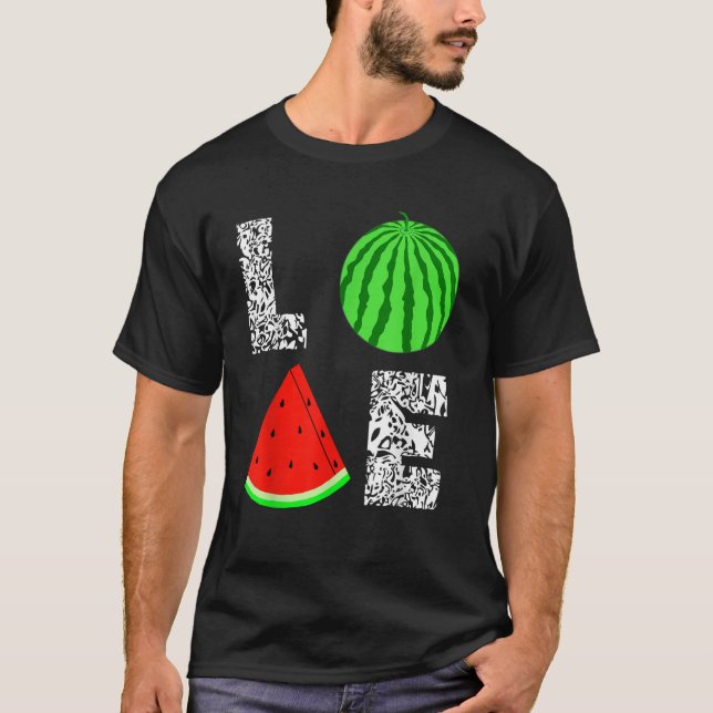 Watermelon Love Melon Tropical Summer Fruits Juice T-Shirt (Front)