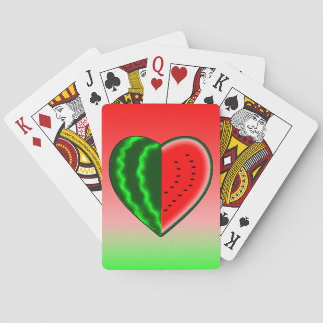 Watermelon Love Playing Cards (Back)