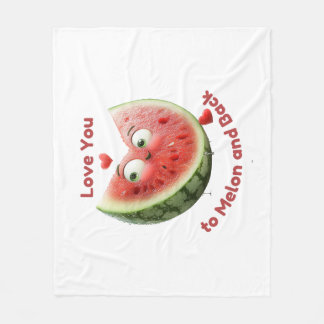 Watermelon Love: Sweet & Juicy Heart Fleece Blanket