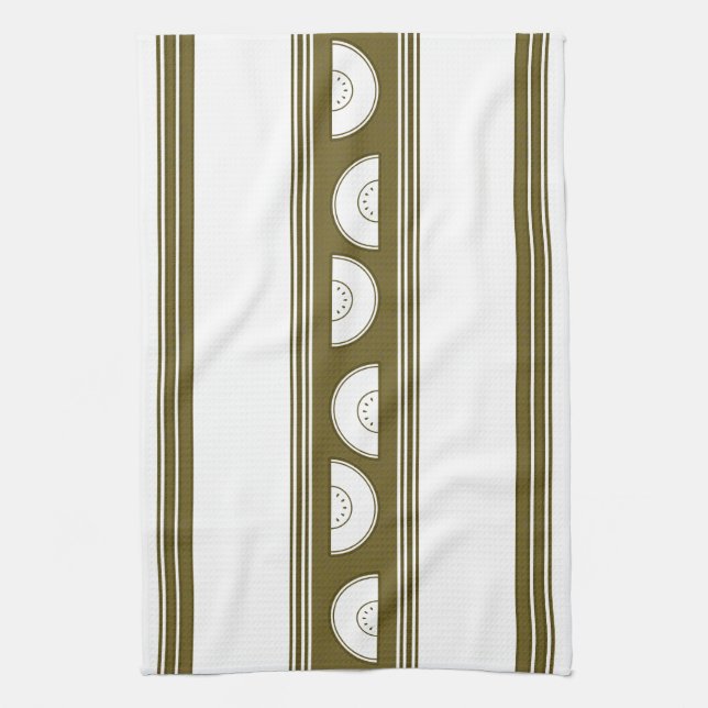 Watermelon Luxury Jacquard Stripes Kitchen Towel (Vertical)