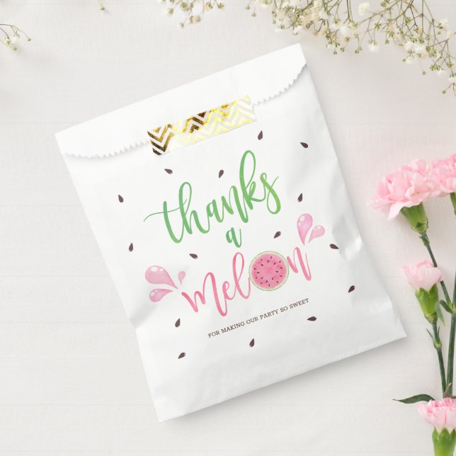Watermelon Merci un Merci Melon Favor Sacs (Scellé)