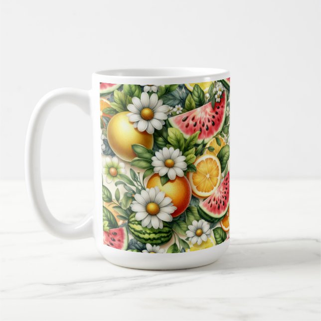 Watermelon Mug, Summer Mug, Design Lemon Coffee  Mug (Left)