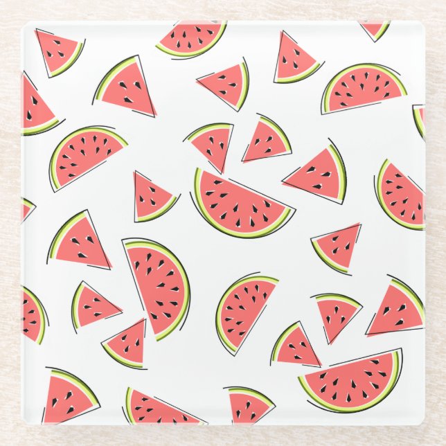 Watermelon Multi 2 Glass Coaster (Front)