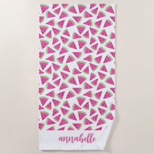 Watermelon name beach towel