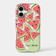 Watermelon 'Name' green iPhone case