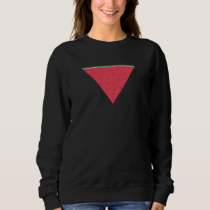 Watermelon on inverted red triangle resistance sweatshirt