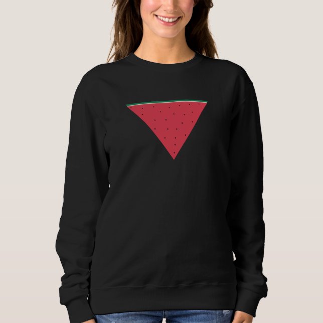 Watermelon on inverted red triangle resistance sweatshirt (Front)