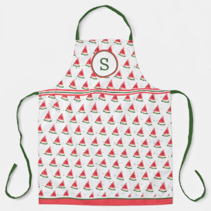 Watermelon On Splatter Monogrammed Apron