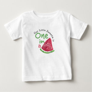 Watermelon One in a Melon 1st Birthday Baby T-Shirt