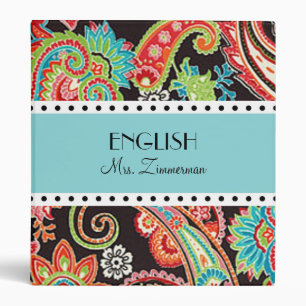Watermelon Paisley Binder