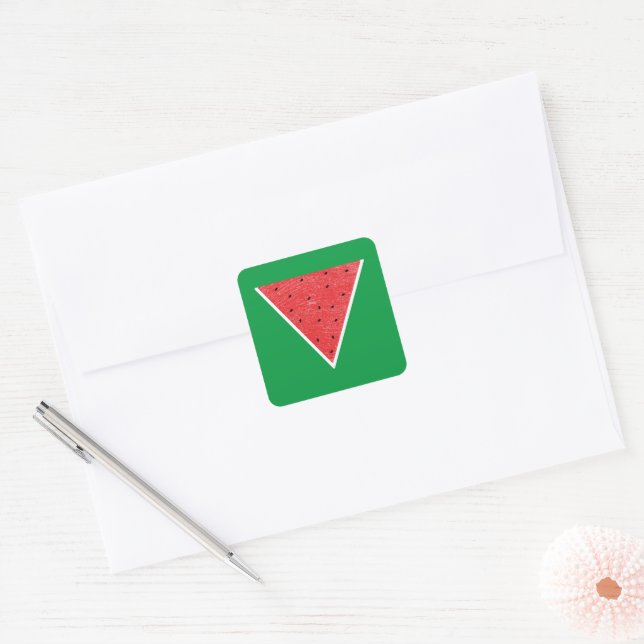watermelon Palestine فلسطين Square Sticker (Envelope)