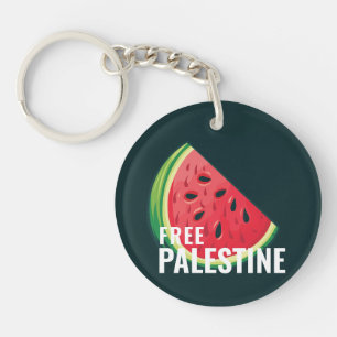 Watermelon Palestine Free Keychain