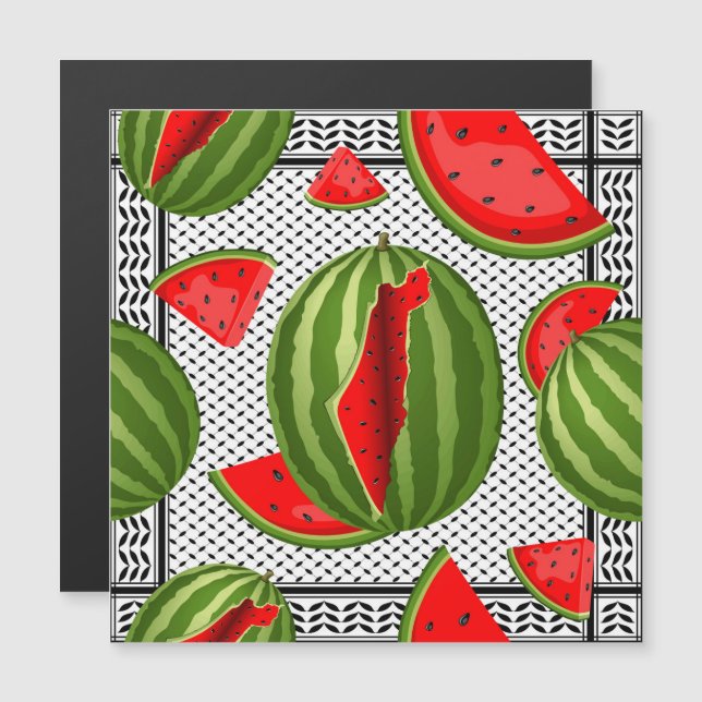 Watermelon Palestine Map Slice (Front/Back)