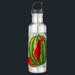 Watermelon Palestine Map Slice 710 Ml Water Bottle<br><div class="desc">The watermelon is a symbol of Palestinians' public expression in protests and artworks,  representing the struggle against the Israeli occupation of the Palestinian territories. Original Vector Illustration Copyright BluedarkArt.</div>