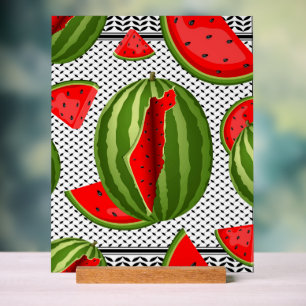 Watermelon Palestine Map Slice Acrylic Sign