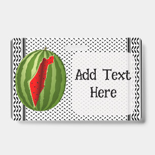 Watermelon Palestine Map Slice Badge
