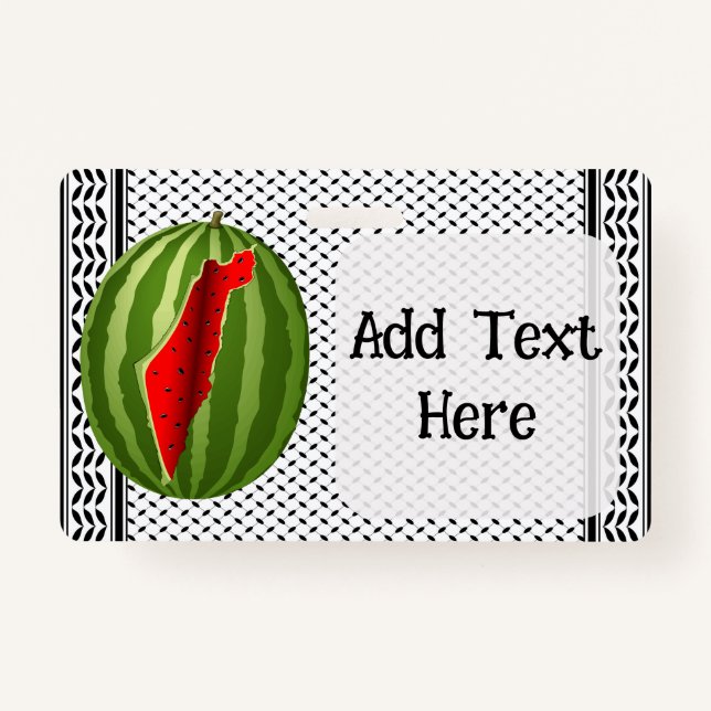 Watermelon Palestine Map Slice Badge (Front)