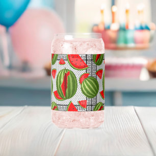 Watermelon Palestine Map Slice Can Glass
