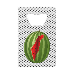 Watermelon Palestine Map Slice Credit Card Bottle Opener