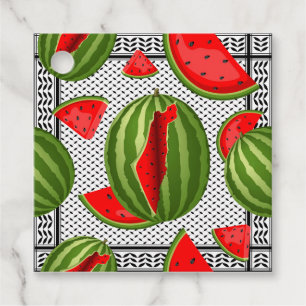 Watermelon Palestine Map Slice Favour Tags