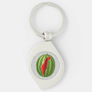 Watermelon Palestine Map Slice Keychain