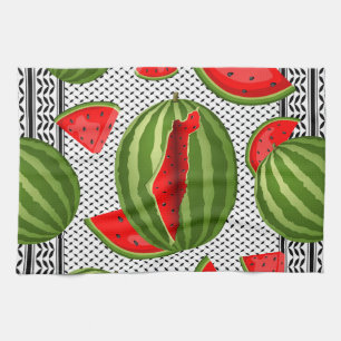 Watermelon Palestine Map Slice Kitchen Towel