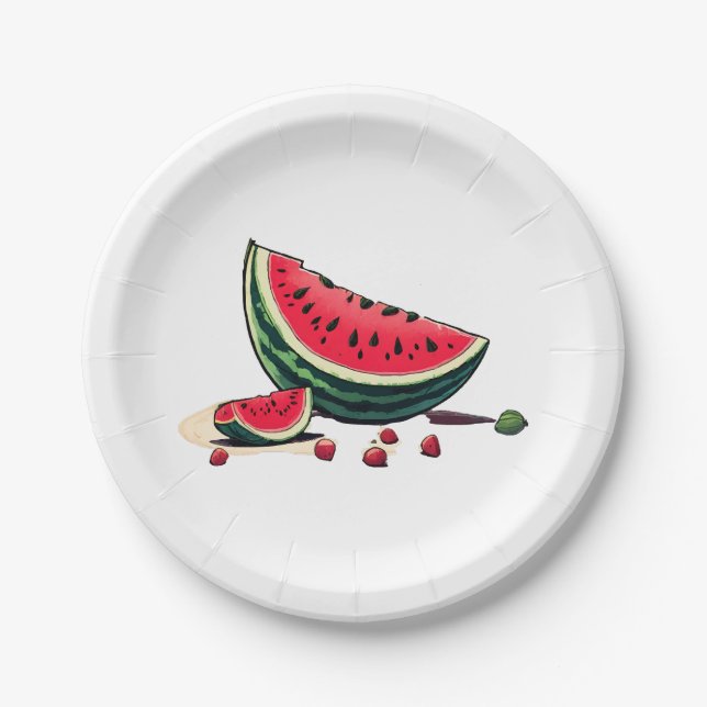 Watermelon Palestine Paper Plate (Front)