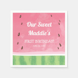 Watermelon Paper Napkin Melon Birthday Fruity