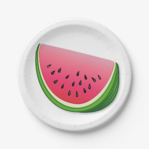 Watermelon paper plate