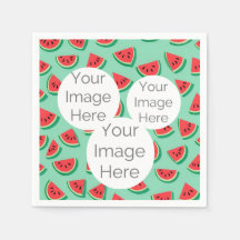 Watermelon Party Napkin – Custom photo