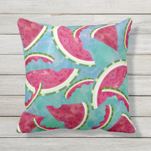 Watermelon party outdoor pillow
